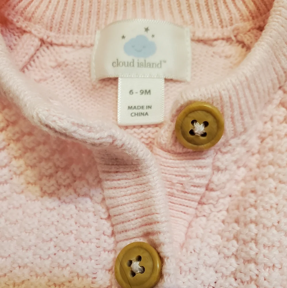 (4/$15) Cloud Island 6-9 month pink sweater - Picture 4 of 5